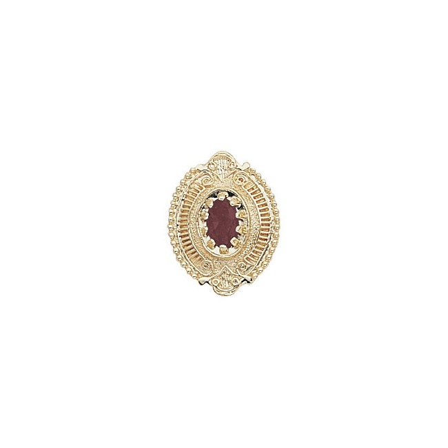 14 Karat Gold Pink Tourmaline Slide