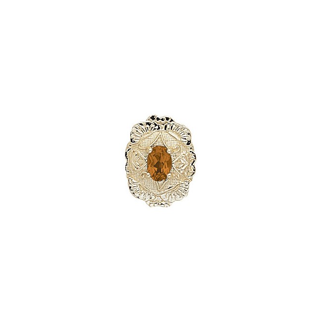 14 Karat Gold Citrine Slide