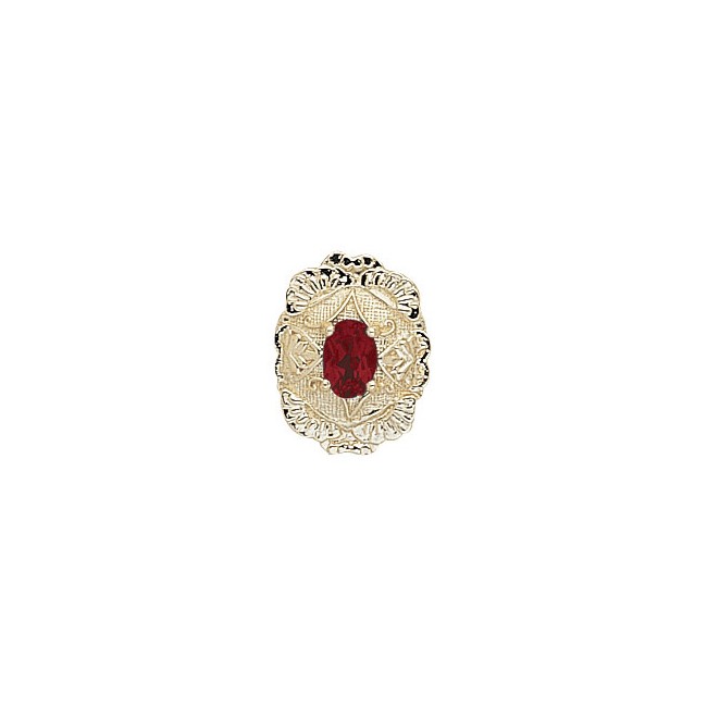 14 Karat Gold Garnet Slide