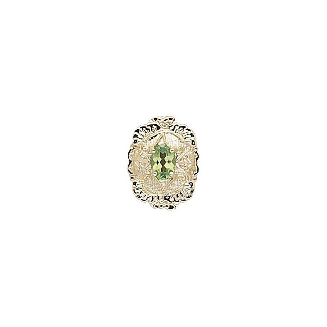 14 Karat Gold Peridot Slide