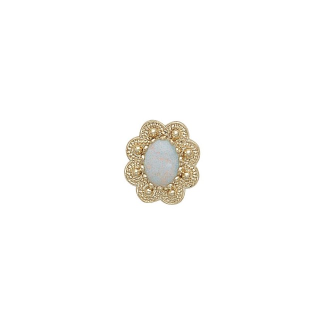 14 Karat Gold Opal Slide