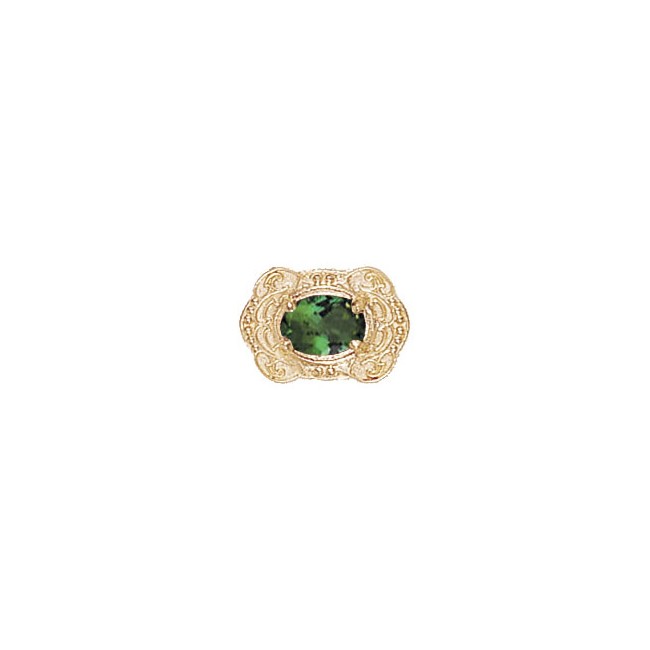 14 Karat Gold Green Tourmaline Slide