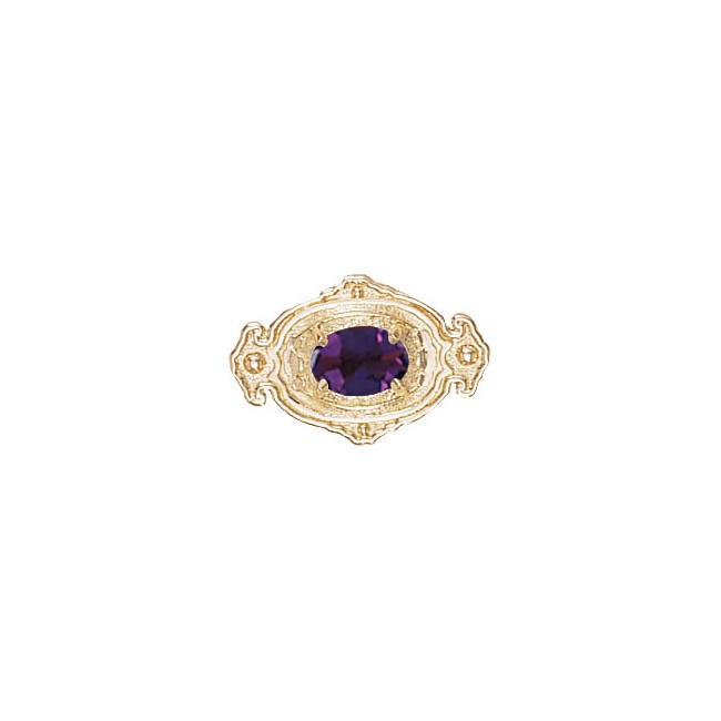 14 Karat Gold Amethyst Slide