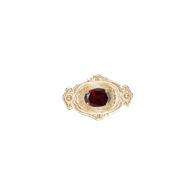 14 Karat Gold Garnet Slide