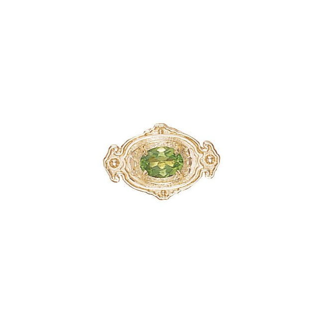 14 Karat Gold Peridot Slide