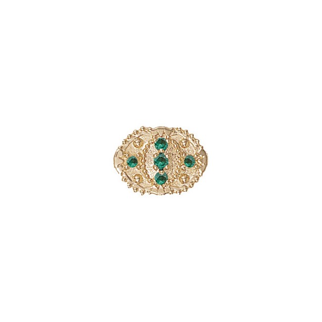 14 Karat Gold Emerald Slide