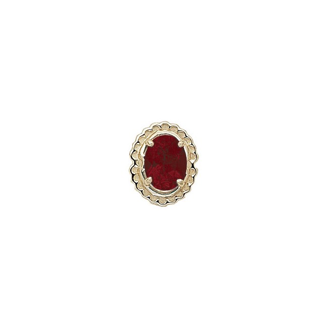 14 Karat Gold Garnet Slide