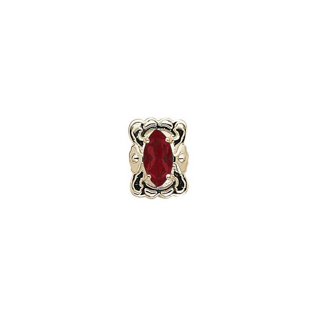 14 Karat Gold Garnet Slide