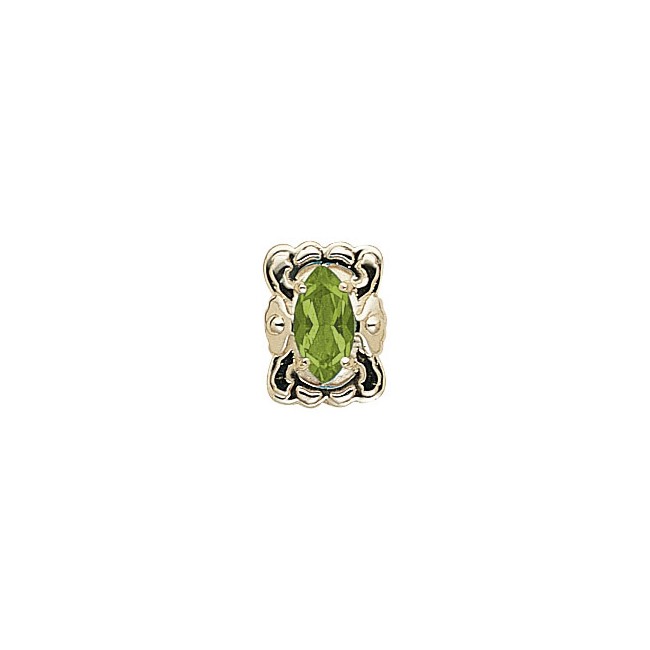 14 Karat Gold Peridot Slide