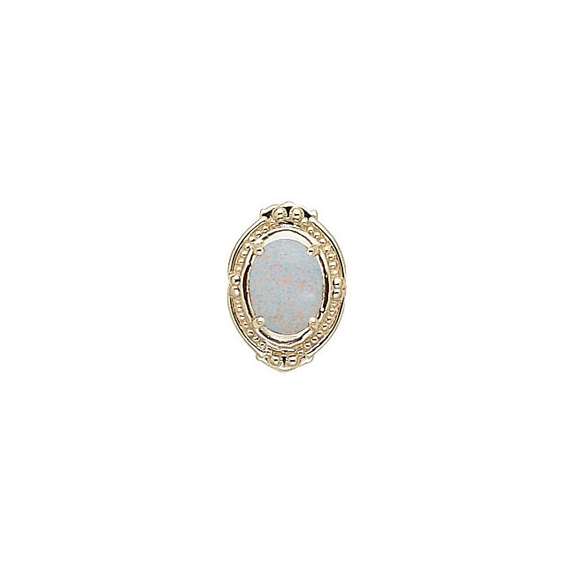 14 Karat Gold Opal Slide