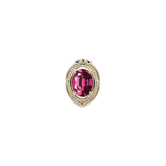 14 Karat Gold Rhodolite Garnet Slide