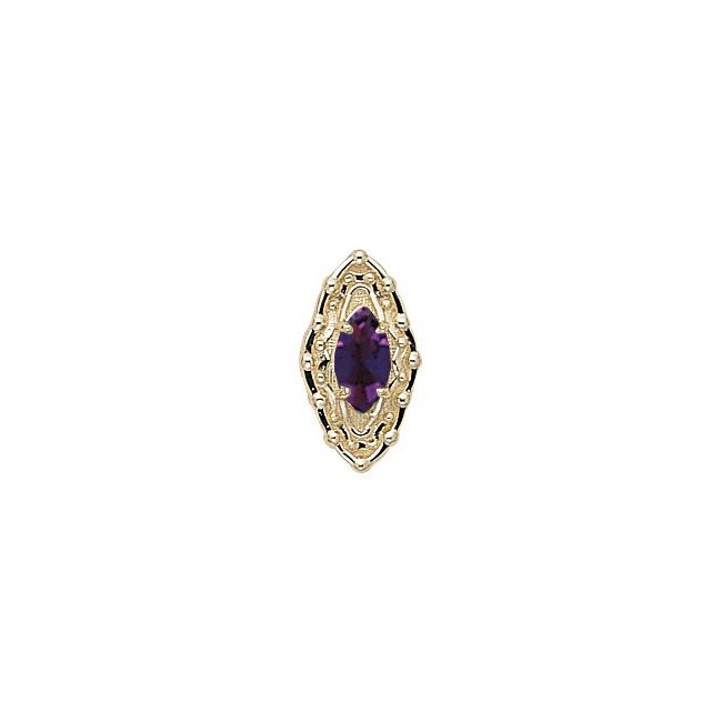 14 Karat Gold Amethyst Slide