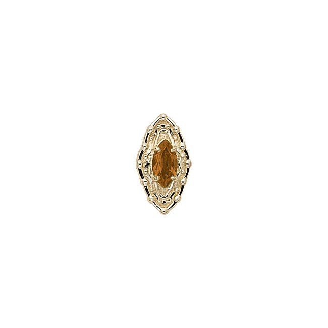 14 Karat Gold Citrine Slide