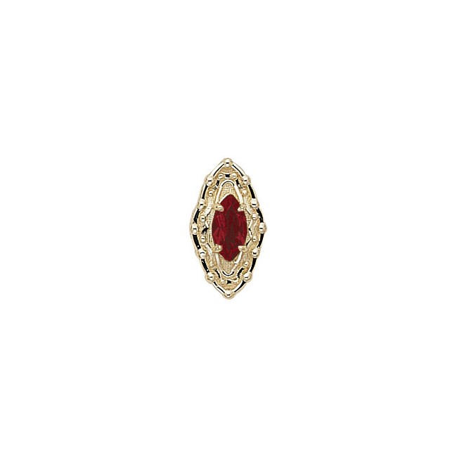 14 Karat Gold Garnet Slide