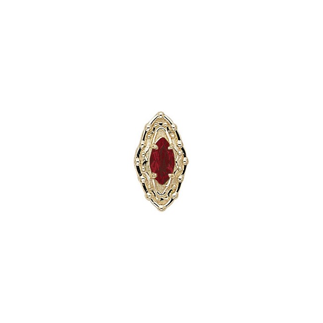 14 Karat Gold Garnet Slide