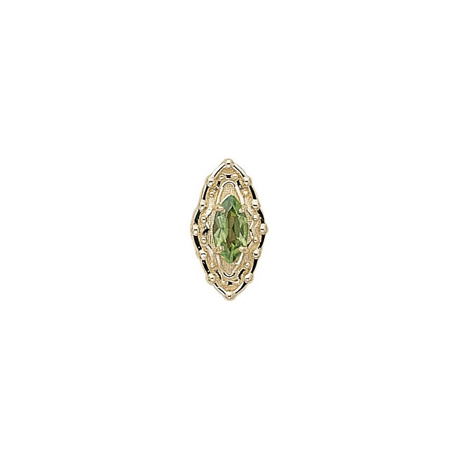 14 Karat Gold Peridot Slide