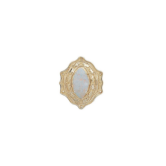 14 Karat Gold Opal Slide