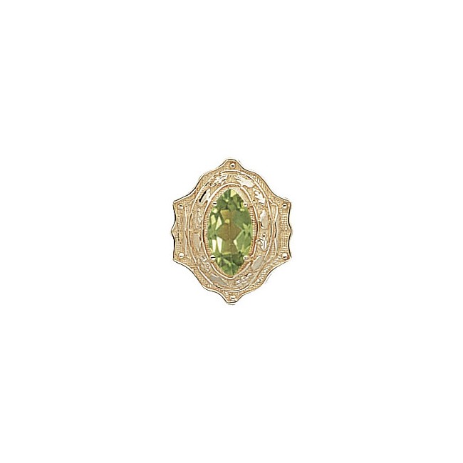 14 Karat Gold Peridot Slide