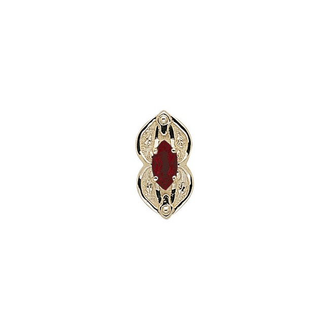 14 Karat Gold Garnet Slide