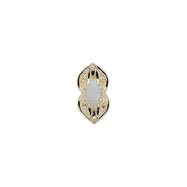 14 Karat Gold Opal Slide