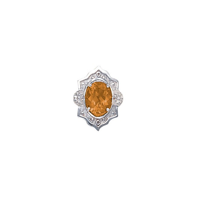 14 Karat Gold Citrine Slide