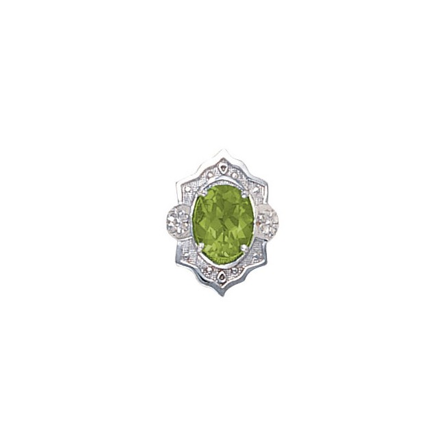 14 Karat Gold Peridot Slide