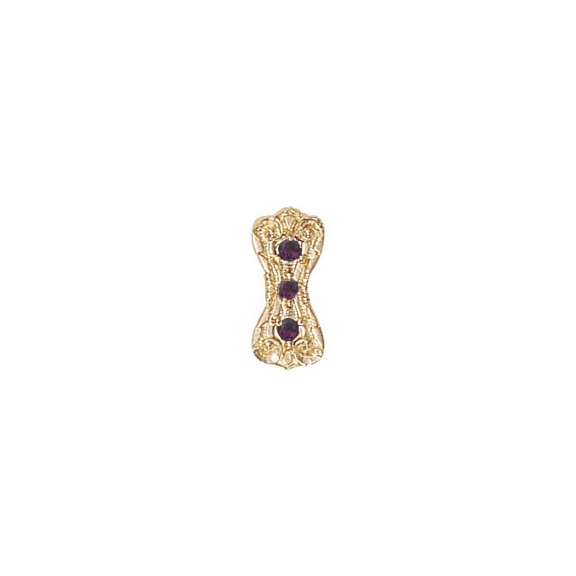 14 Karat Gold Amethyst Slide