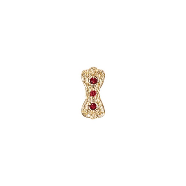 14 Karat Gold Garnet Slide