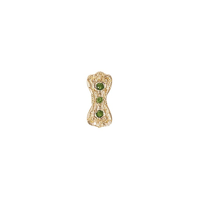 14 Karat Gold Peridot Slide