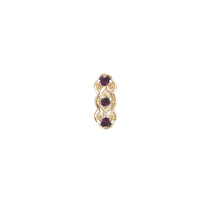 14 Karat Gold Amethyst Slide