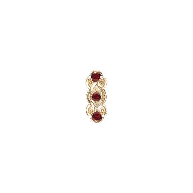 14 Karat Gold Garnet Slide