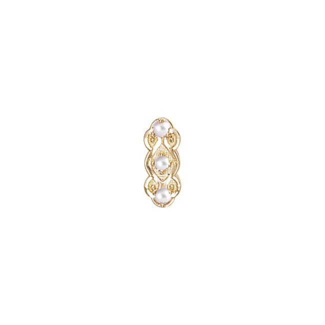 14 Karat Gold Pearl Slide