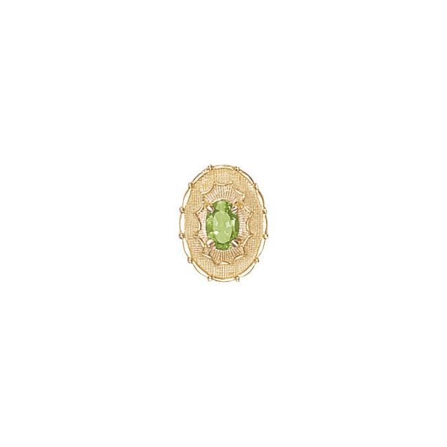 14 Karat Gold Peridot Slide