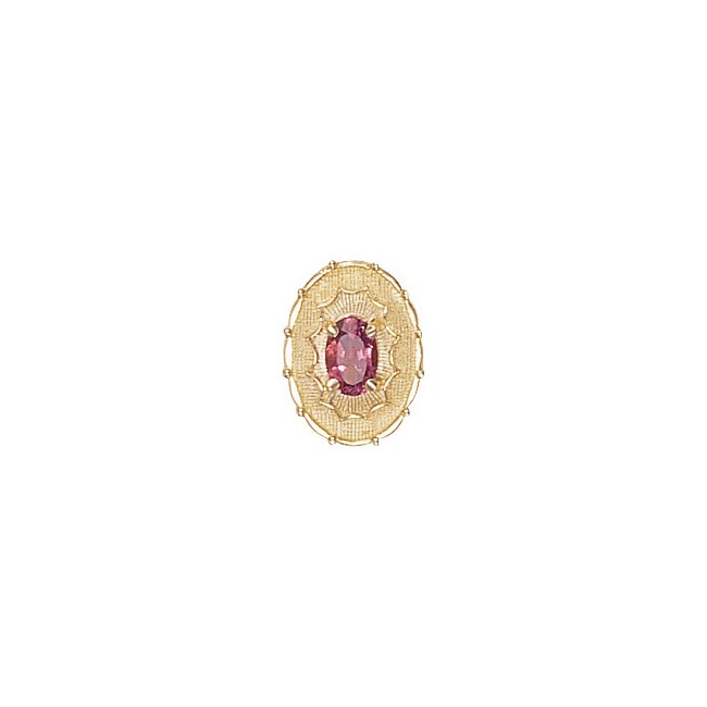 14 Karat Gold Pink Tourmaline Slide