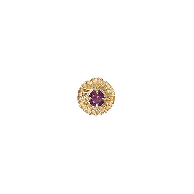 14 Karat Gold Amethyst Slide