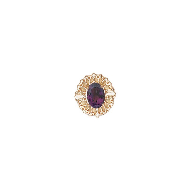 14 Karat Gold Amethyst Slide