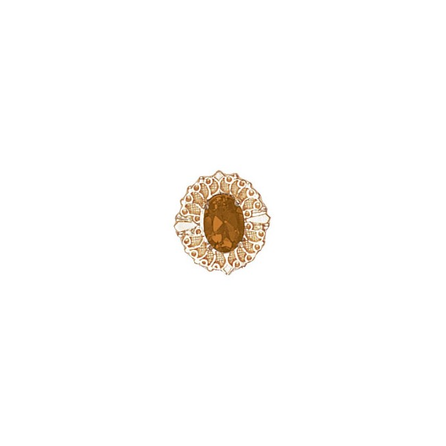 14 Karat Gold Citrine Slide