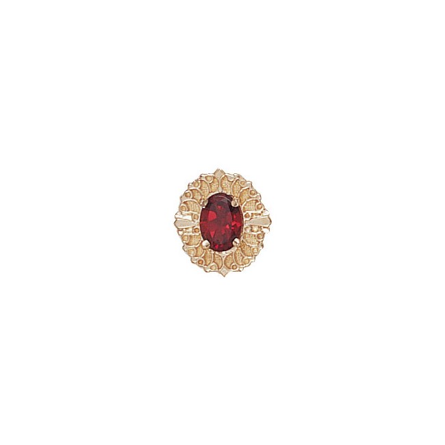 14 Karat Gold Garnet Slide