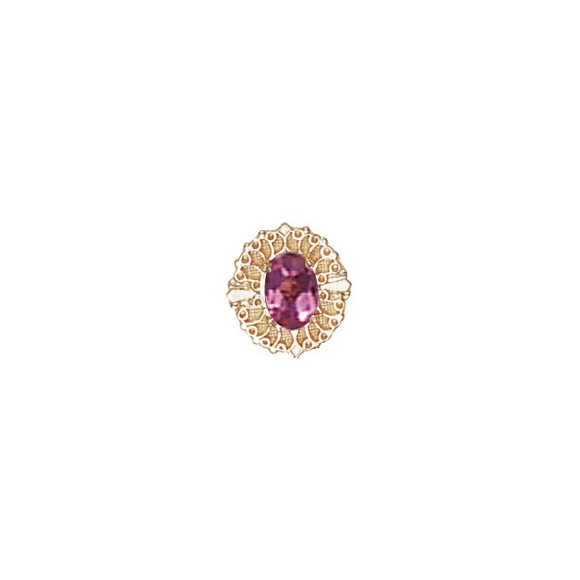 14 Karat Gold Pink Tourmaline Slide