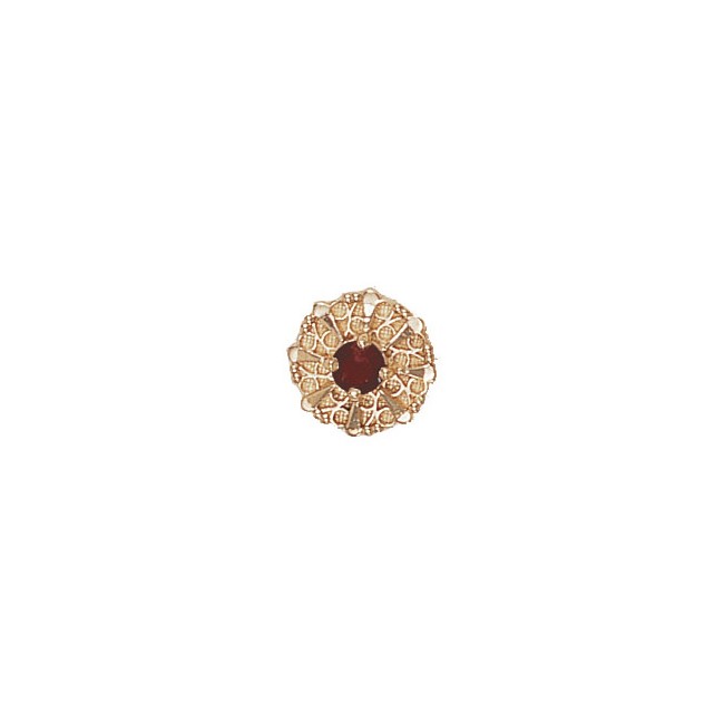 14 Karat Gold Garnet Slide