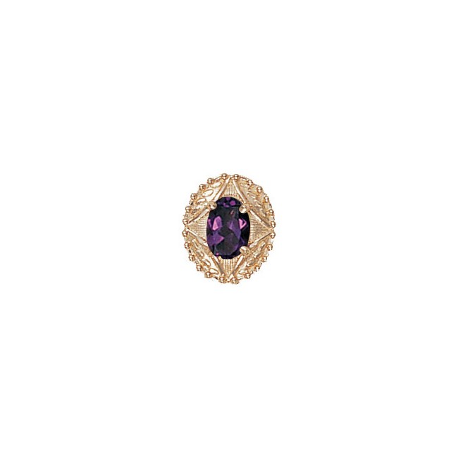 14 Karat Gold Amethyst Slide