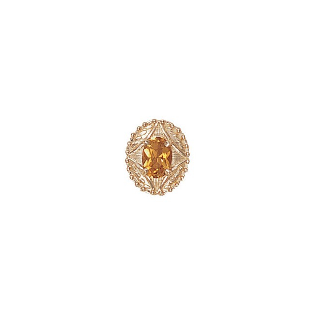 14 Karat Gold Citrine Slide