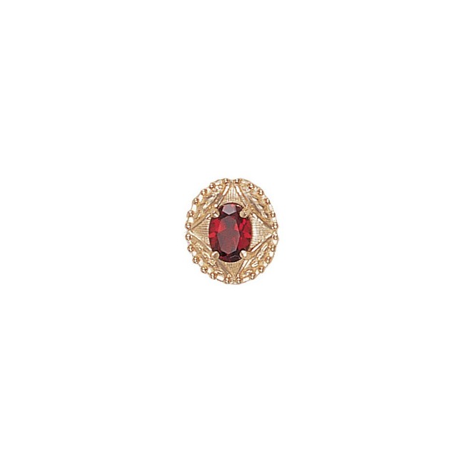 14 Karat Gold Garnet Slide