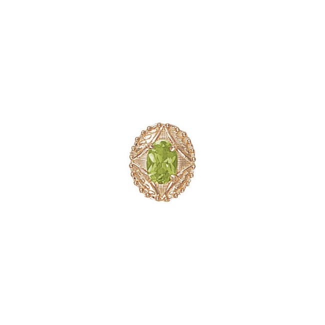 14 Karat Gold Peridot Slide