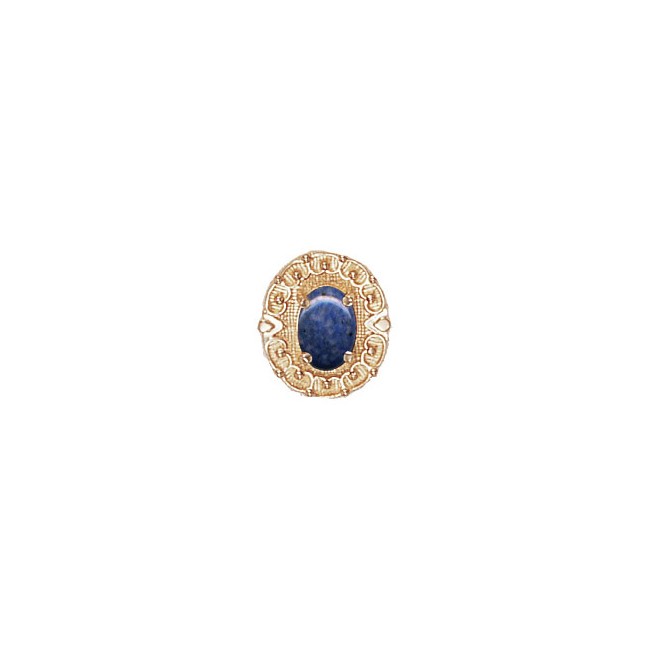 14 Karat Gold Lapis Slide