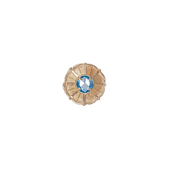 14 Karat Gold Blue Topaz Slide