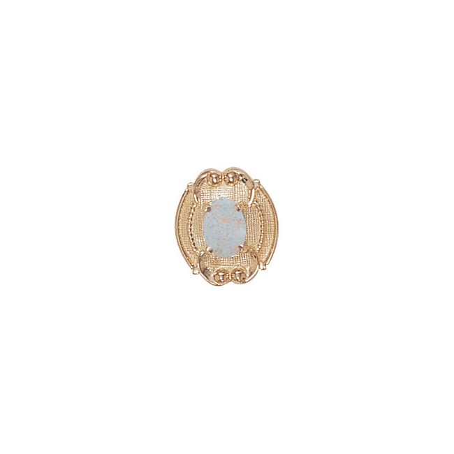 14 Karat Gold Opal Slide