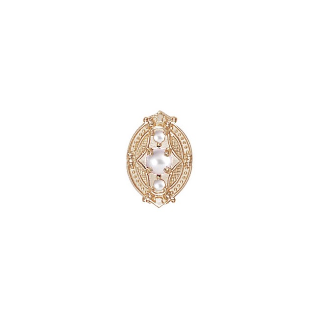 14 Karat Gold Pearl Slide