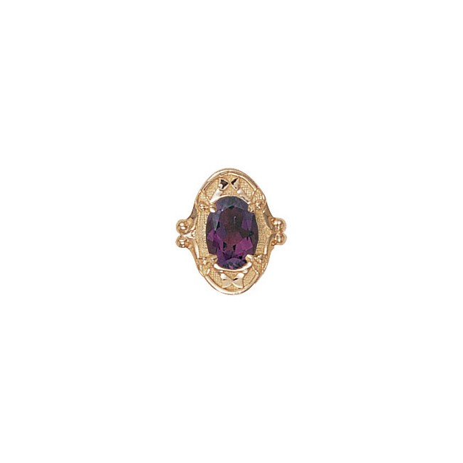 14 Karat Gold Amethyst Slide