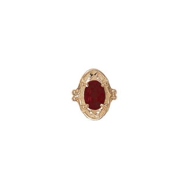 14 Karat Gold Garnet Slide